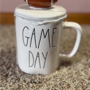 White Game Day Mug with Lid